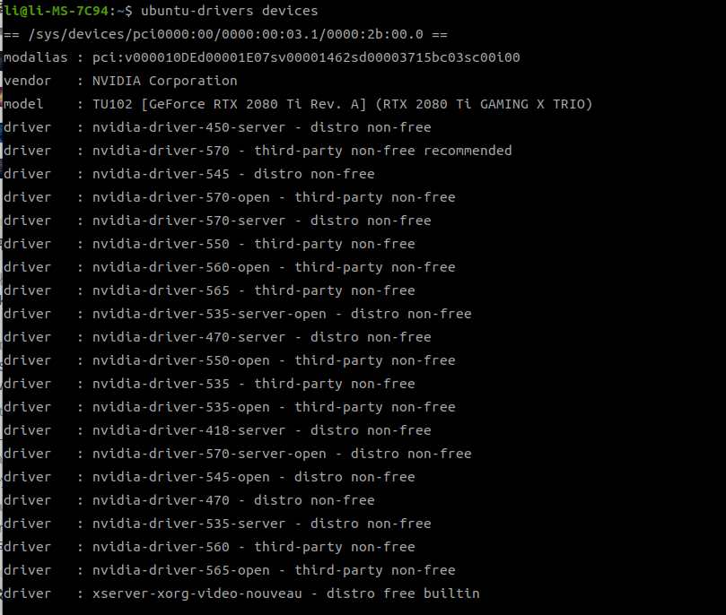 ubuntu-drivers